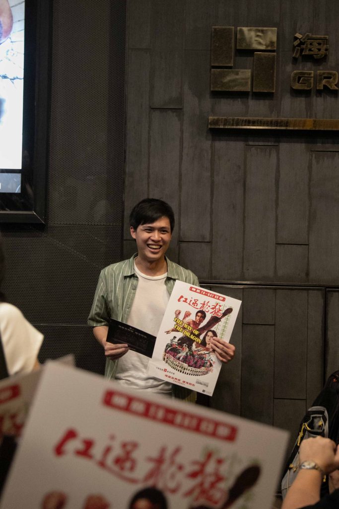 導演林善表示，在大銀幕看李小龍電影，感覺震撼。