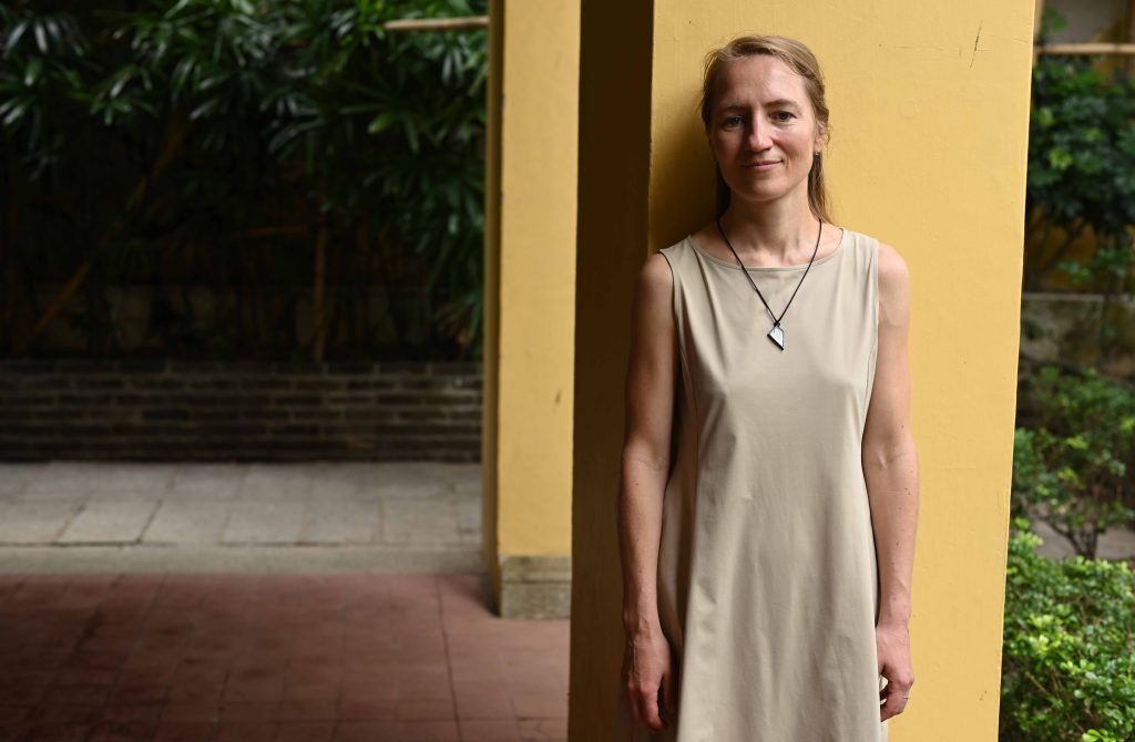 Kateryna婚後打算與Thomas結伴回烏克蘭一起生活。（關震海攝）