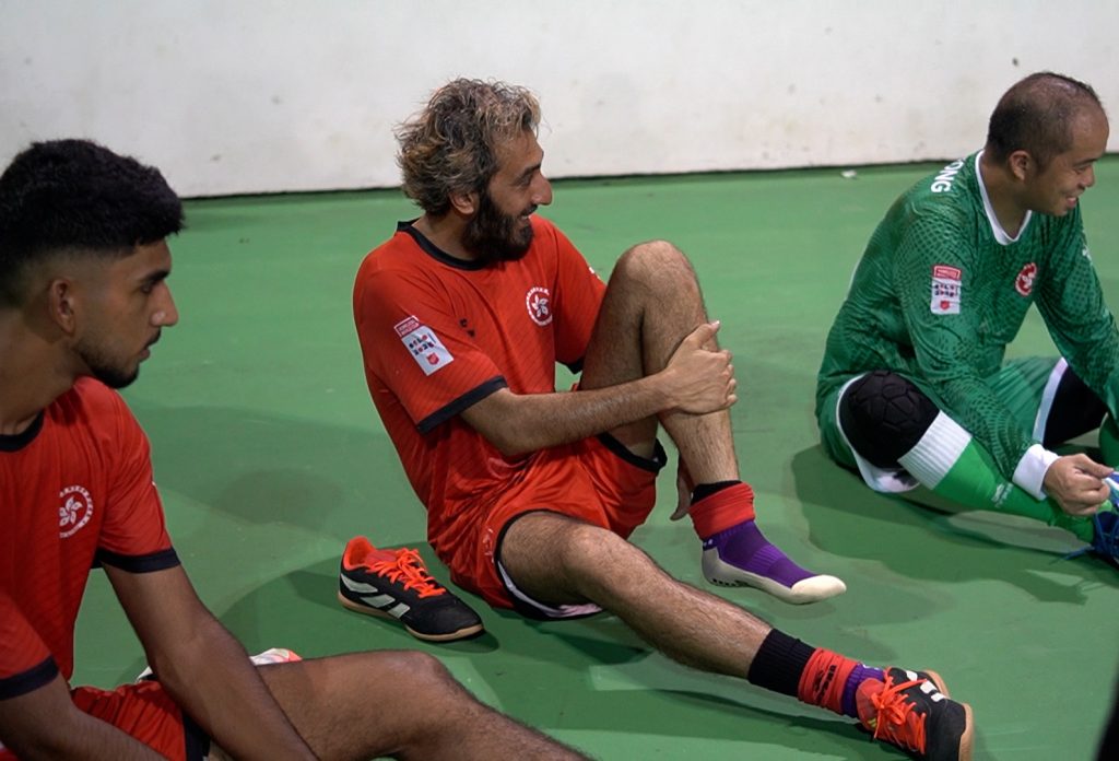 隊長阿堅(左二)辭職到挪威踢世界盃，追逐「一生人一次」的機會。（林永聰攝）