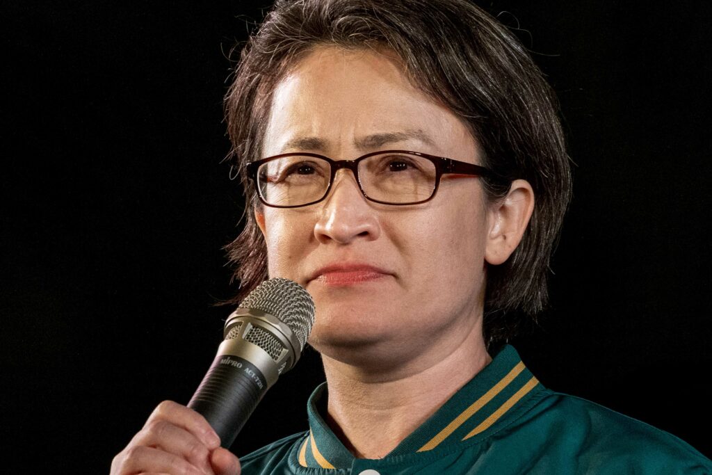 在花蓮人心中的蕭美琴，並不是活在象牙塔的政客，是上山下鄉的幹實派。（KH攝）